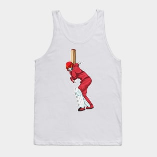 Skeleton Cricket Cricket bat Tank Top